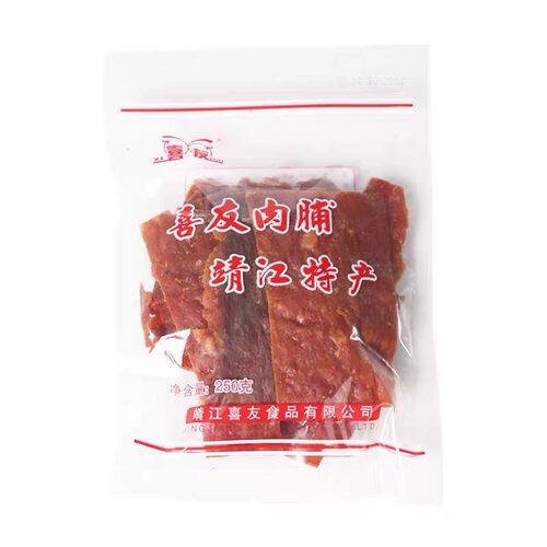 猪肉脯500g一斤装碎片付片零食250g猪肉干大片靖江特产喜友猪肉脯 - 图3
