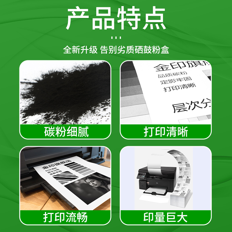 金印易加粉适用于HP2612A硒鼓1020 1010 m1005plus打印机硒鼓M1005MFP晒鼓Laserjet 佳能2900+佳能3000无废粉 - 图1