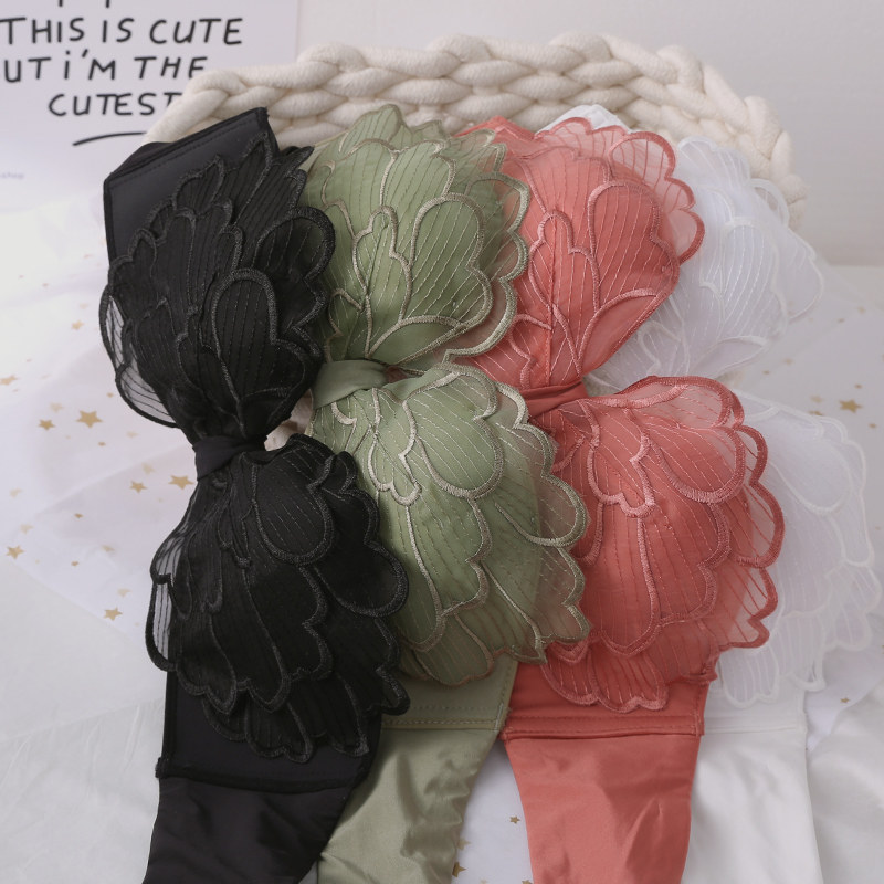 白色无肩带内衣女防滑小胸聚拢bra 莉妃文胸