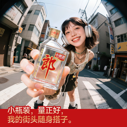 郎酒经典小郎酒45度浓酱兼香型小瓶白酒100ml*6瓶手提装 - 图0