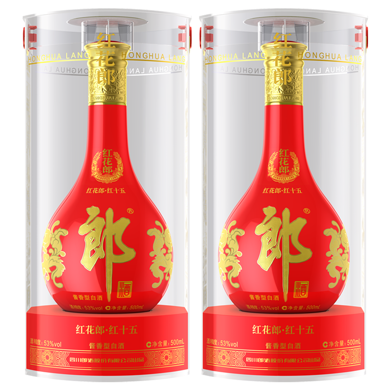 [双瓶装]郎酒红花郎15 53度酱香型白酒500ml*2瓶纯粮宴请送礼-图3