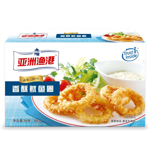 亚洲渔港香酥鱿鱼圈西餐裹粉鱿鱼圈油炸冷冻小吃600g/盒约40个 - 图3