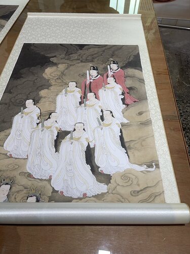 摹宋代北斗七星图立轴佛画星宿神仙工笔画人物微喷画稿装裱挂轴 - 图1