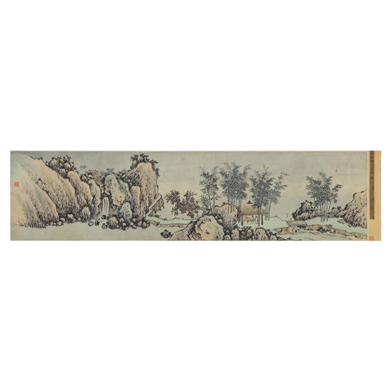 明 沈周 中秋赏月图  古代名家山水人物画微喷复制临摹画稿装饰画