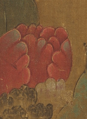 黄筌山茶图页小品工笔彩花鸟画