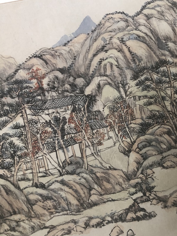 王原祁 辋川图全卷 古代名家山水画绢本长画 高清微喷装饰临摹画