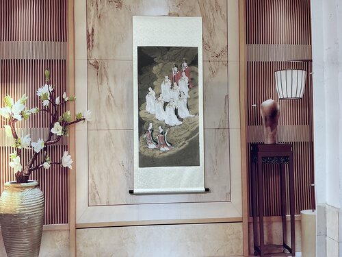 摹宋代北斗七星图立轴佛画星宿神仙工笔画人物微喷画稿装裱挂轴 - 图0