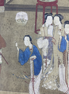 宋陈居中画王建宫词图仕女图