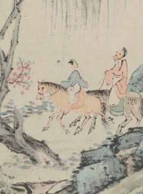 清代萧云从季节风景国画8幅
