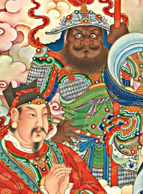 人物画关公像画范关圣帝君图