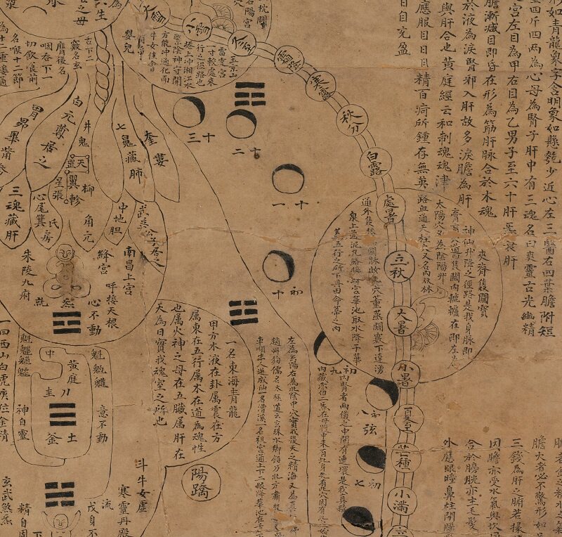 癖隐子借假修真图养生馆会所中医理疗经络图挂画微喷打印画芯_虎窝淘