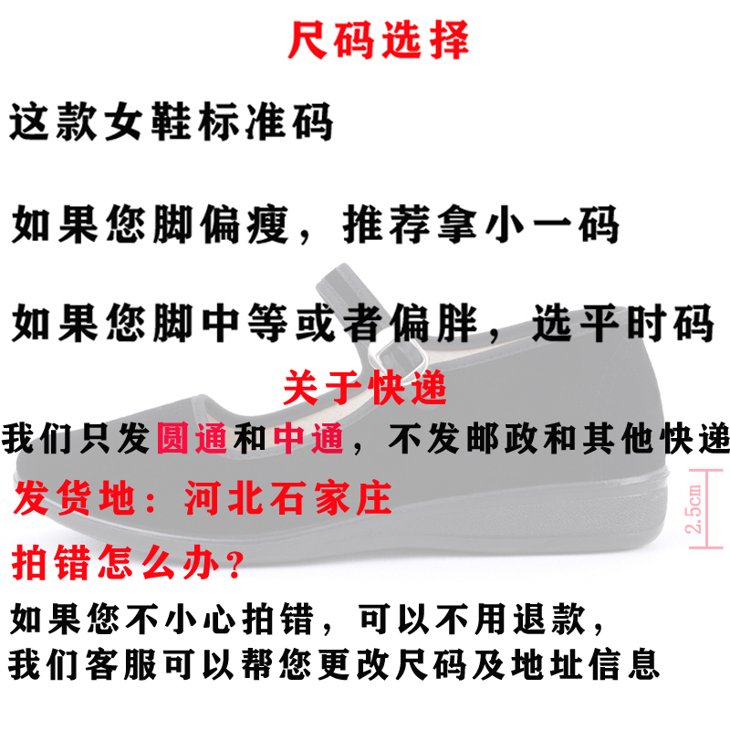 实在人老北京布鞋黑色平底妈妈工作广场舞鞋女式单鞋舒适上班休闲 - 图1