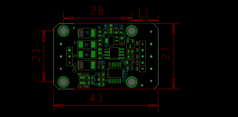 高速RS232转RS485转换器 互转模块工业级反接保护5V9V12V24V供电 - 图2