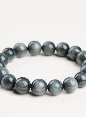 源头工厂月屿水晶天然鹰眼石手链女灰色鹰眼石手串女批发一件代发