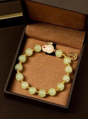 国风新中式玉兔手链女小众设计手链女  时尚女生手链高级感礼物