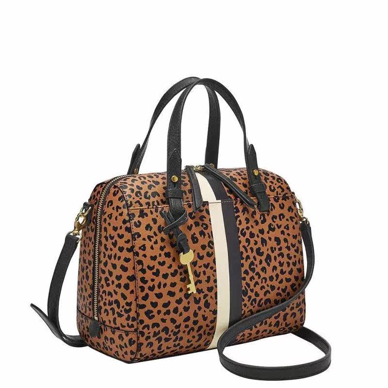 fossil /化石小号手提斜挎波士顿包 axonus海外女士包袋