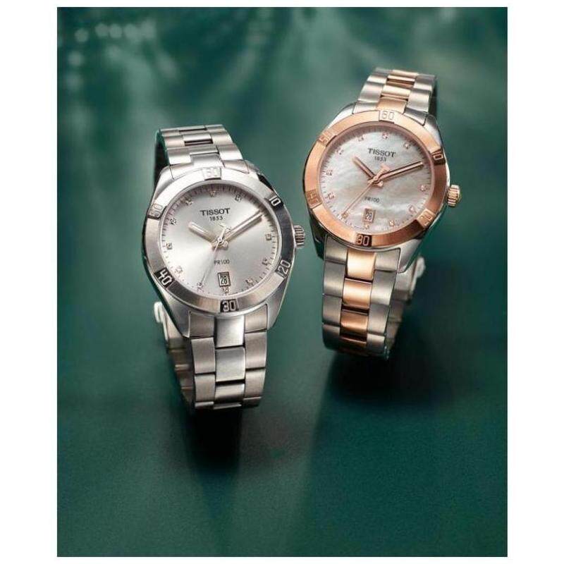 天梭女tissot瑞士t-classic钢带 axonus海外瑞士腕表