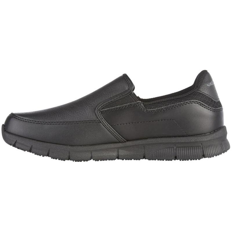 斯凯奇Skechers女鞋单鞋皮面一脚蹬舒适轻便春秋正品77236 BLK-图1