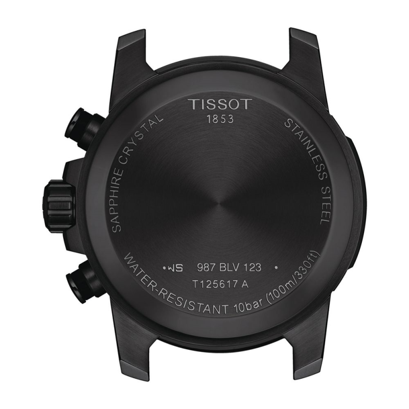 Tissot/天梭男士手表100米防水石英机芯圆形皮带腕表46mm15961025-图1