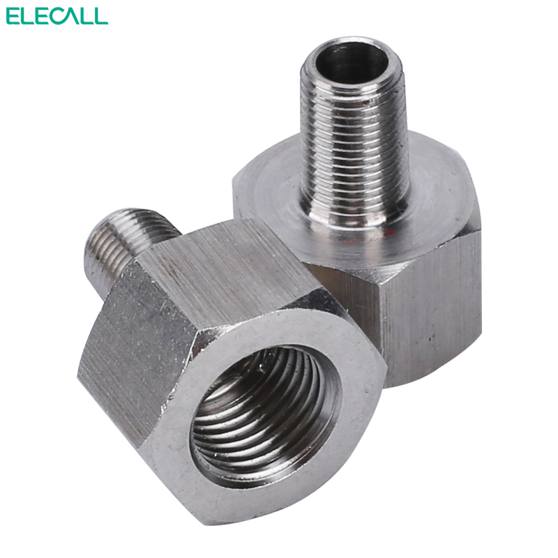 伊莱科 304压力表不锈钢接头 M14/20*1.5 内丝转外丝转换接头 - 图2