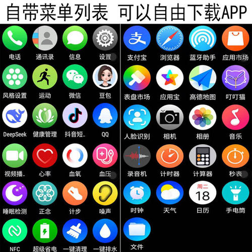 M99首款阔屏高配蓝牙智能双系统护眼手表APP任意下载5G健康监测 - 图0