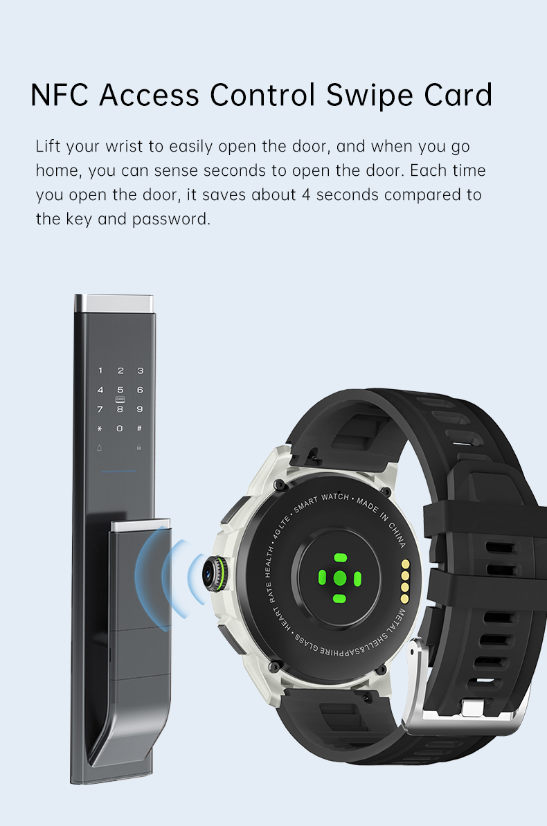 海外版【新款插卡】蜂窝WiFi智能手表5G电话NFC可下载APP圆盘国际 - 图1
