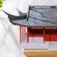 Chinese ancient building pavilion model material diy handmade ornaments assembled mortise and tenon structure pavilion wooden cabin