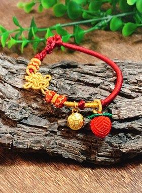 diy可穿珠黄金网红款编绳手链