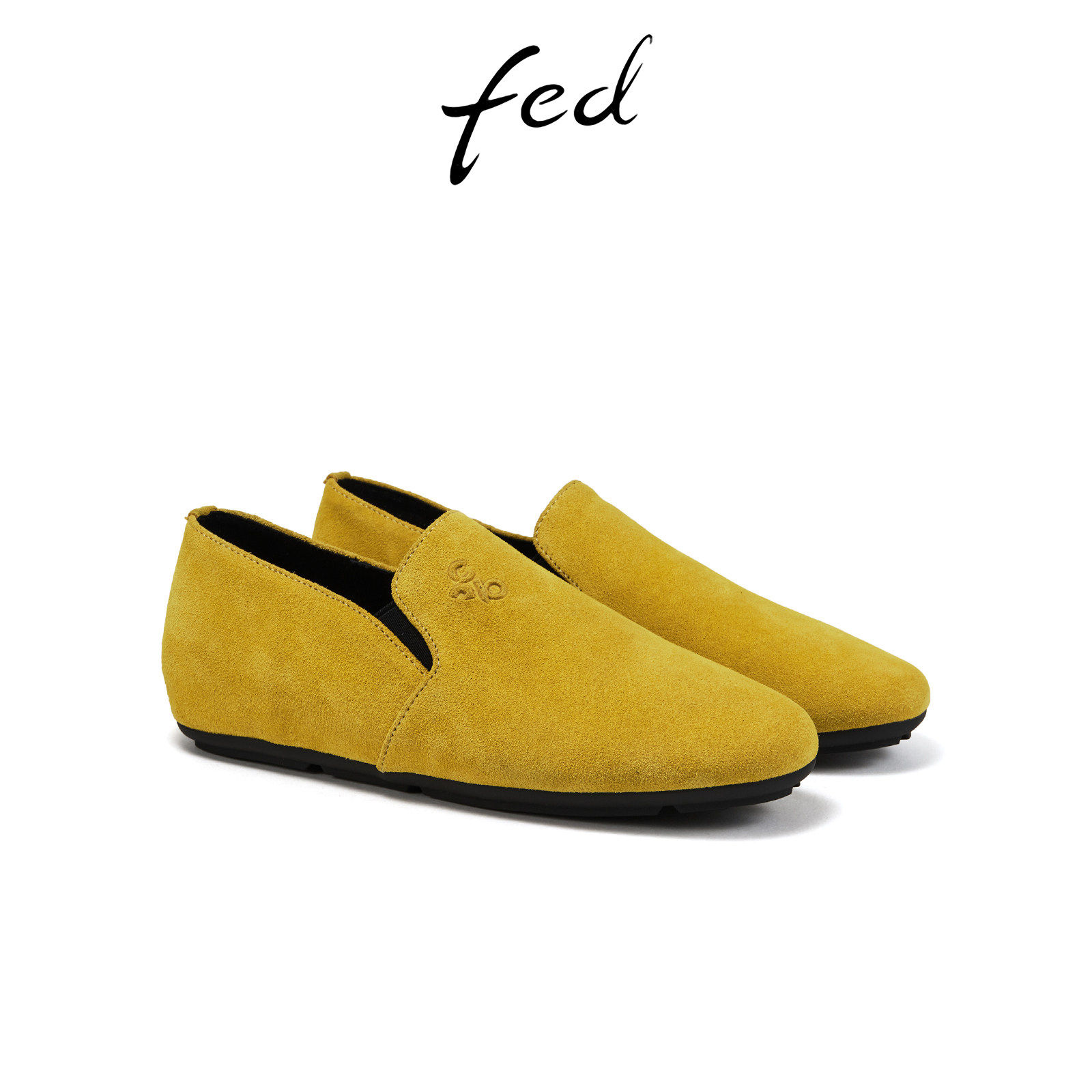 fed高丝光牛反绒秋女鞋圆头低跟软底单鞋女平底鞋一脚蹬豆豆鞋女,淘宝优惠券,粉丝福利购,淘宝优惠卷