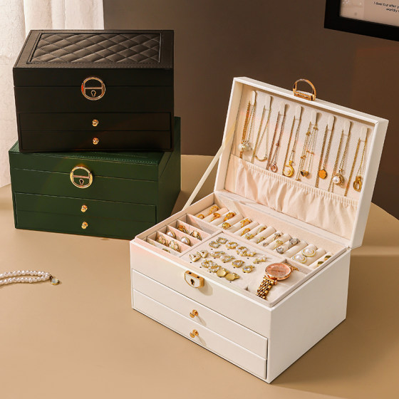 Jewelry storage box earrings ring necklace box