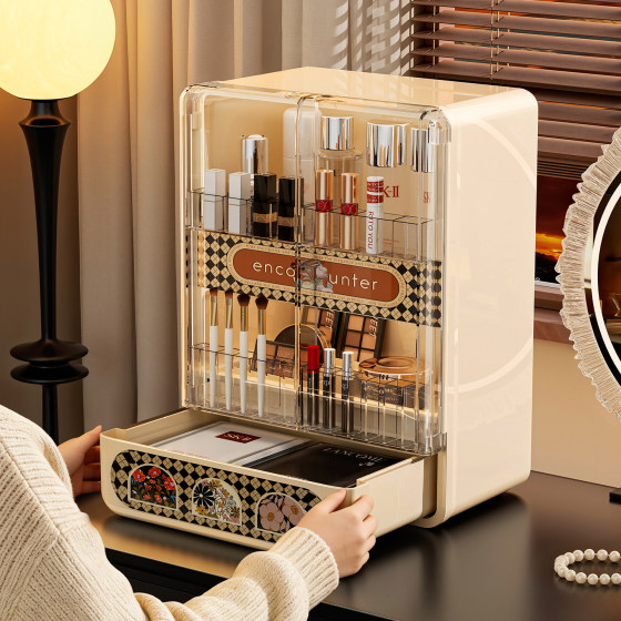 Large-capacity dust-proof skin care product storage box