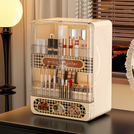 Large-capacity dust-proof skin care product storage box