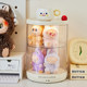 Rotating labubu figure dustproof storage box electric