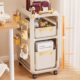 School bag storage rack movable trolley under the table sliding cabinet book storage rack home school bag artifact