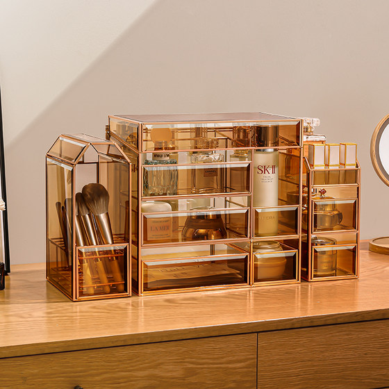 Kaman glass cosmetics storage box beauty box