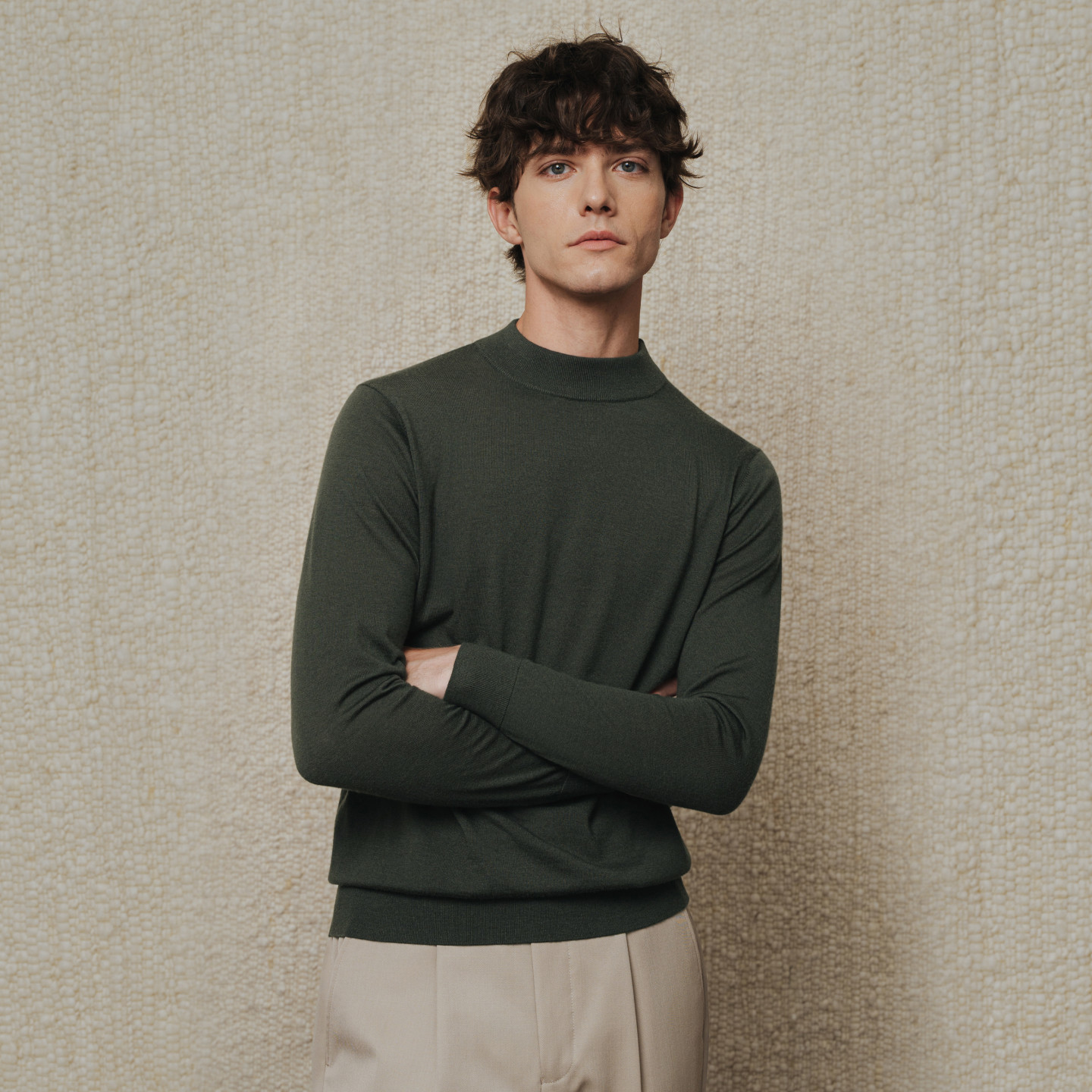 澳嘉羊毛衫男款男士毛衣羊绒高级感针织衫轻薄长袖内搭2025秋冬