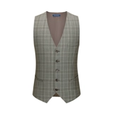 Хаки шерстяной костюм, жилет для отдыха, комплект, облегающий крой, 3 предмета