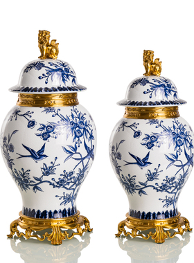 青花系列摆件雅致高档经典工艺品