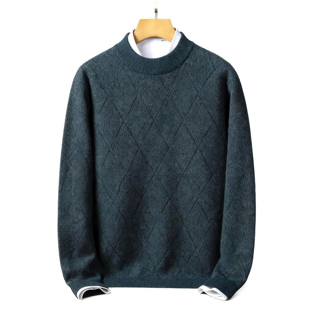 恒源祥100纯羊绒衫男半高领打底加厚冬季山羊绒中年爸爸宽松毛衣,淘宝优惠券,粉丝福利购,淘宝优惠卷