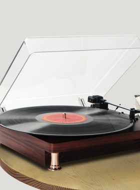 欧式风别墅客厅木质带盖电唱机