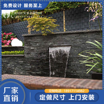 Stainless steel waterfall flowing water port laminated water landscape