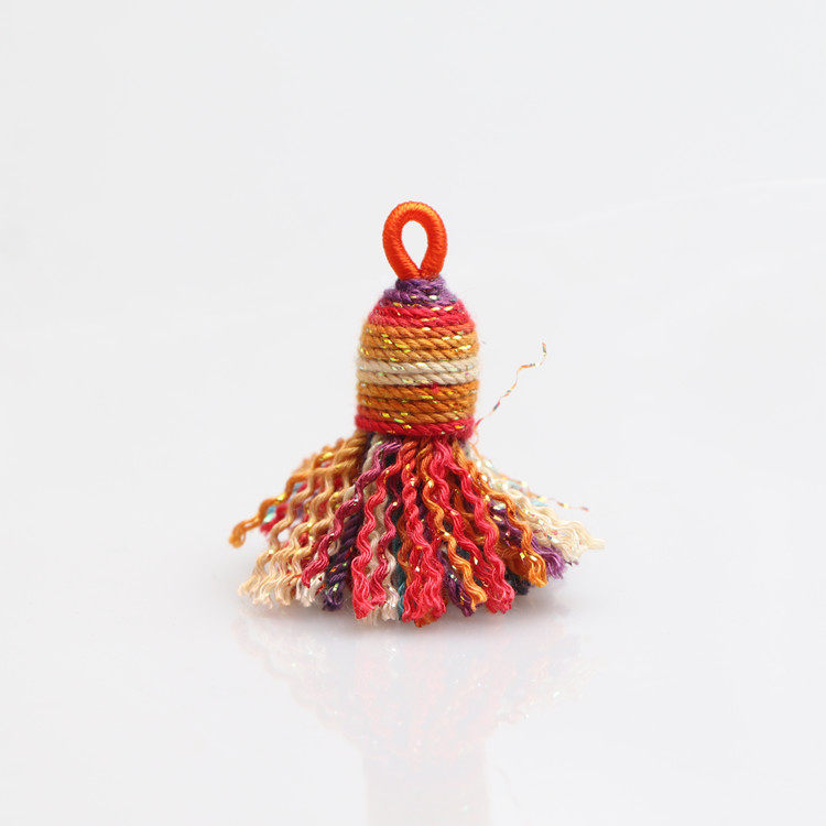 藏式手搓棉线小流苏钥匙扣挂件绳手机挂件服饰cosplay藏式幻彩,淘宝优惠券,粉丝福利购,淘宝优惠卷