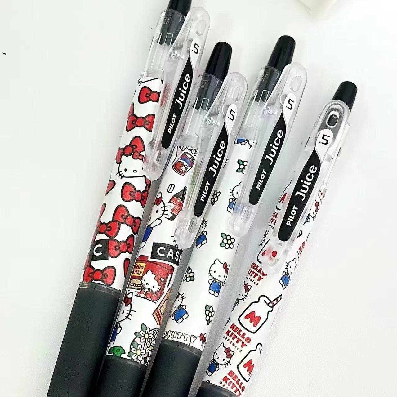 日本pilot百乐果汁笔限定KT猫DIY贴纸中性笔ins风少女心刷题笔,淘宝优惠券,粉丝福利购,淘宝优惠卷