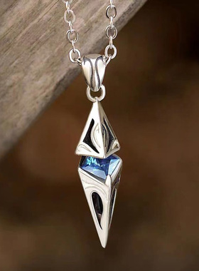 嘻哈通用海蓝星星芒项链