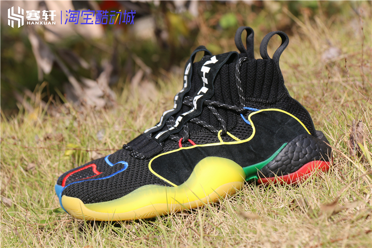 Adidas Crazy BYW X Boost菲董联名彩虹男子高端实战篮球鞋G27805-图2