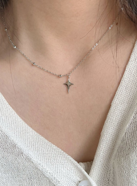 星芒项链女ins潮小众设计高级感简约个性百搭锁骨链钛钢吊坠颈链
