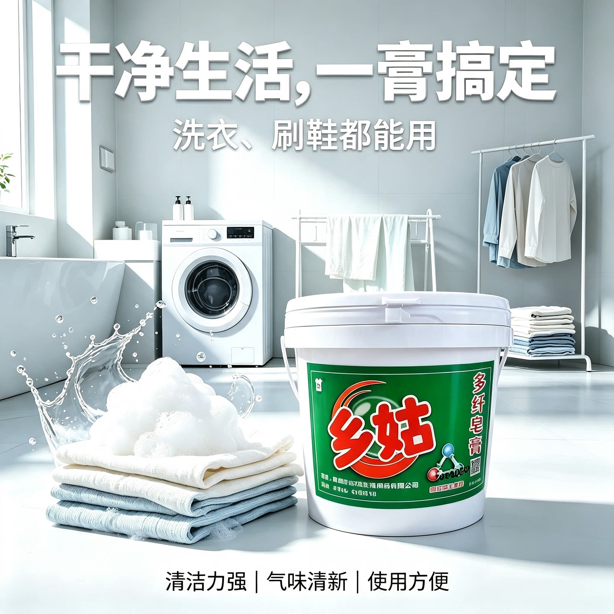 Country girl laundry cream, decontamination artifact, high-efficiency decontamination laundry cream, white shoe artifact, cleaning paste