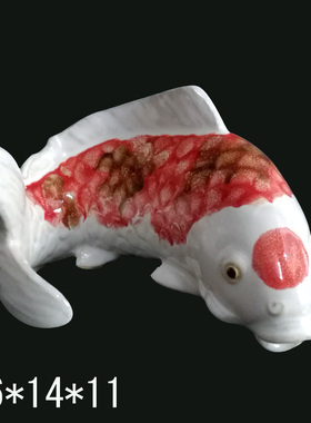 石湾公仔锦鲤墙壁挂件假山流水