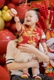 Платье, детская одежда для мальчика, детский комплект, китайский стиль