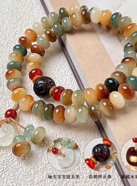 敦煌问天招财算盘珠菩提手串女款国风文玩双圈盘玩佛珠念珠手链女